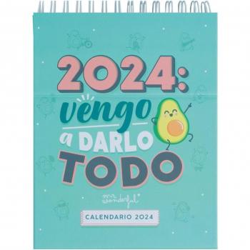 Calendario de Sobremesa 2024 Mr. Wonderful Vengo a Darlo Todo - Tamaño Pequeño 18x11 cm