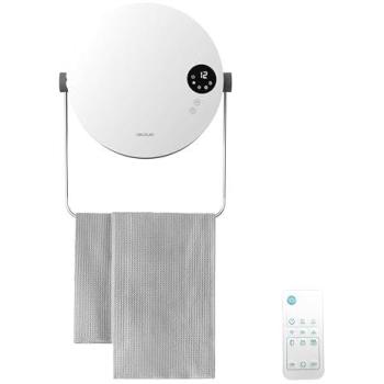 Toallero Calefactor Cerámico de Pared Cecotec ReadyWarm 2000 Round - 2000W, 2 Niveles, LED, Control Táctil, Mando a Distancia, Temporizador, IP22,