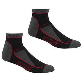 Regatta Womens Samaris Trail Socks 2 Pack - Black Cherry Pink, Size: UK3-5
