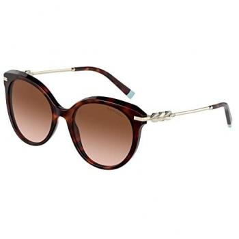 Tiffany & Co. TF 4189B Cat Eye Sunglasses, Havana Brown Gradient, Unisex, Size: One Size