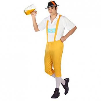 Disfraz de Hombre Tiroles Amarillo, Adulto, Talla 2