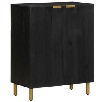 Aparador de madera de ingeniería negro 60x33x75 cm, armario de almacenaje, mueble aparador, muebles de cocina, armario bufé