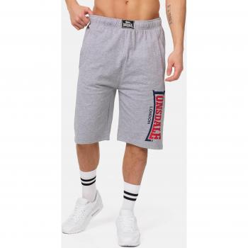 Lonsdale Logo Jam Sweat Shorts in Marl Grey and Red