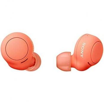 Sony WF-C500 - Auriculares True Wireless, Hasta 20 horas de autonomía con funda de carga, Compatible con Voice Assistant, Micrófono incorporado para llamadas telefónicas, Conexión Bluetooth, Naranja