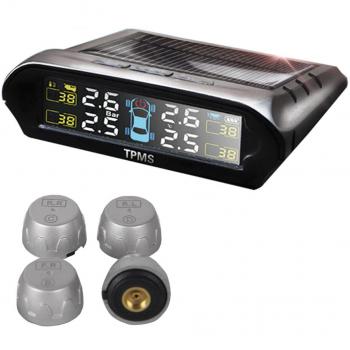 Meipro Tpms, Pantalla Lcd Digital Inalámbrica de Energía Solar Sistema de Monitorización de Presión de Neumáticos Con 4 Sensores Externos Para Coche en Casa