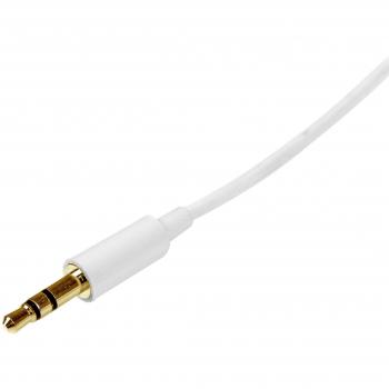 StarTech.com MU3MMMSWH - Cable de Audio estéreo Mini Jack de 3.5 mm, 3 m, Blanco
