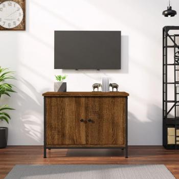 Mueble de TV madera contrachapada marrón roble 60x35x45 cm Vidaxl
