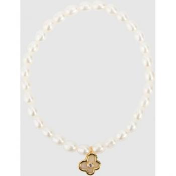 Pulsera de niña Mariposa de oro con perlas y circonita
