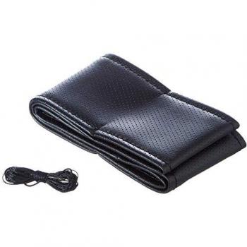 Funda de Volante Negra Cosida Universal BC Corona INT30181 Acabado Simil Piel