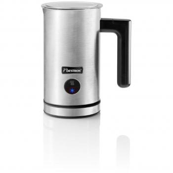 Espumador de leche automático Bestron AMK800STE 550W acero inoxidable 150ml negro y plata