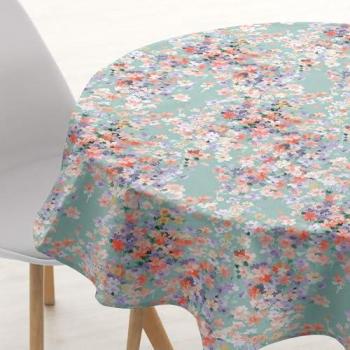 Mantel Antimanchas Belum 0120-363 Multicolor Ø 180 cm, tejido 100% algodón orgánico, tacto extrasuave, fabricado en España