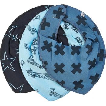 Pippy Babero de niño, 3 Pack, Estampado, Gris y Azul, Talla única, 4266