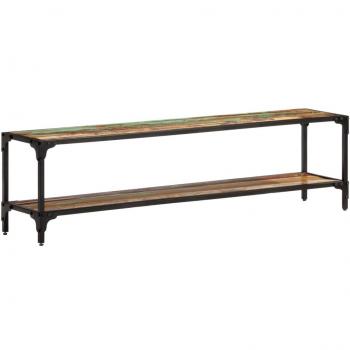 Soporte para TV móvil de madera maciza reciclada, dimensiones 150x30x40 cm, color multicolor