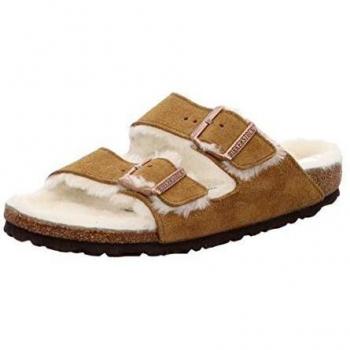 Birkenstock Arizona Women's Shearling Mules in Brown