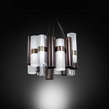 Lámpara colgante Slamp La Lollo Medium estaño/blanco con LED (2700K)