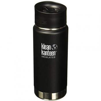 Klean Kanteen Botella Wide Insulada 16oz, Adultos Unisex, Negro, 207.5 mm H x 75.3 mm W
