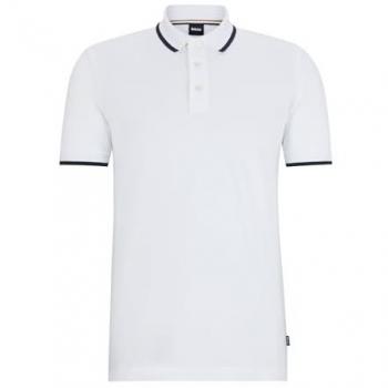 BOSS Parlay 190 Men's White Polo Shirt - Size XXL Classic Fit