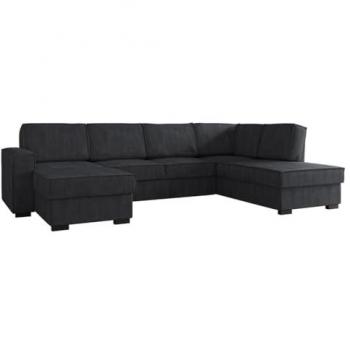 Sofá rinconero Comfivo 227, con función de descanso y caja de ropa de cama, dimensiones 305x188x85cm