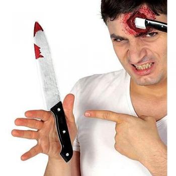 FIESTAS GUIRCA Cuchillo plástico Disfraz Horror Sangriento 30 cm