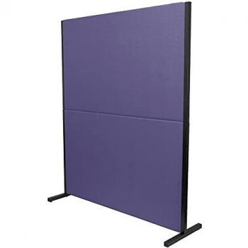 PIQUERAS Y CRESPO Modelo Valdeganga - Biombo separador para oficinas y centros de trabajo, desmontable y con estructura de color negro - Tapizado en tejido BALI color azul claro