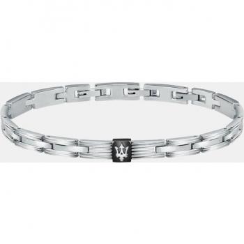 Pulsera de Acero Maserati JM420ATK04 con Detalles en PVD Negro