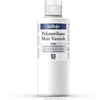 Vallejo-3027651 27651 BARNIZ POLIURETANO MATE 200ML, Multicolor