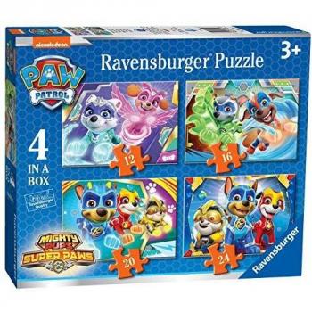 Ravensburger Paw Patrol - 4 puzzle en una caja, 12-16-20-24 piezas, para niños 3+ años
