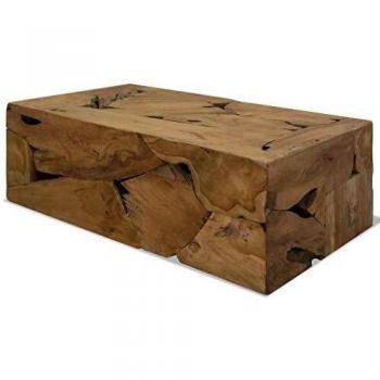 vidaXL Mesa de centro 90x50x35 cm de madera de teca genuina marrón