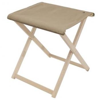 Scalpers Taburete Director Plegable Fabricado en Madera de Haya, Estructura sin Barniz de Primera Calidad, Lona Piedra, 50x46x45,5