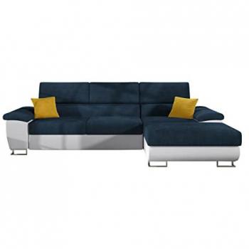 Sofá rinconero Comfivo 192, Función de descanso, Caja de ropa de cama, 275x170x71cm
