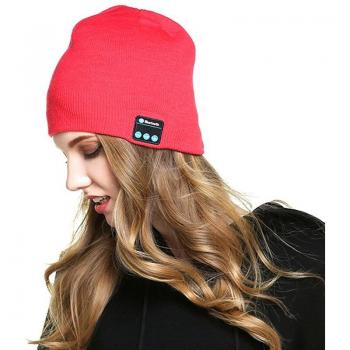 Gorro de Punto Bluetooth con Auriculares Inalámbricos, Altavoces y Micrófono Manos Libres, Música Mp3, Gorro Inteligente Cálido