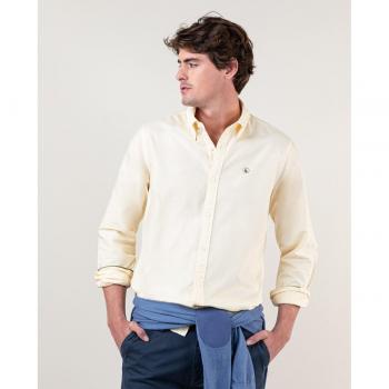 Camisa El Ganso Garment Dyed Amarillo para hombre