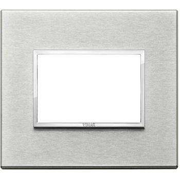 Placa Vimar Eikon Evo 3 módulos gris Next 21653.02