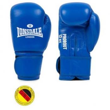 Guantes de Boxeo Lonsdale Probout DBV de Cuero Azul 12 oz Unisex