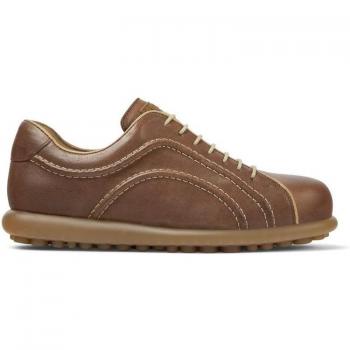 Camper Pelotas Ariel Men's Brown Leather Lace-up Sneakers