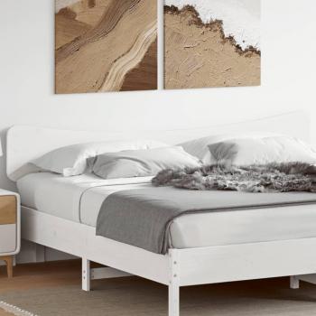 Cabecero de cama blanco 200 cm de madera maciza de pino