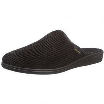 Fischer Herren-Hauspantoffel - pantuflas con forro de terciopelo hombre, color marrón, talla 42
