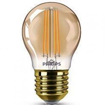 Bombilla Esferica Ambar Filamento E27 5 W 2200K Philips