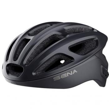 Casco para ciclismo de carretera Sena R1, color negro, talla L, con Bluetooth integrado