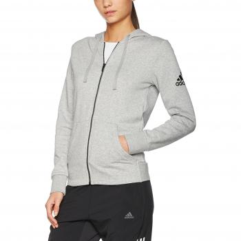 adidas ESS Solid FZ HD Sudadera, Mujer, Gris, S