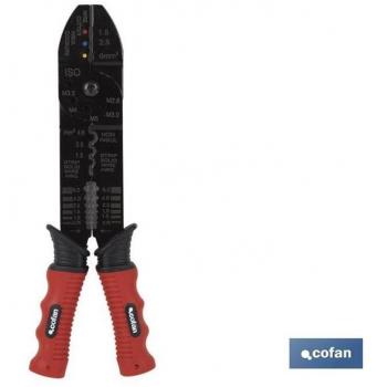 Alicates de Crimpado para Terminales Aislados y No Aislados, 220mm
