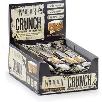 Warrior Crunch Bar, White Chocolate Crisp - 12 Bars 12 Unidades 880 g