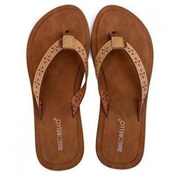 ARRIGO BELLO Chanclas para Mujer de Piscina Ahuecar PU Cuero Playa Comoda Sandalias Tamaño 36-41