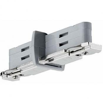 Separador de corriente URail 230V, metálico/plástico, plata, 70x18 mm - Paulmann