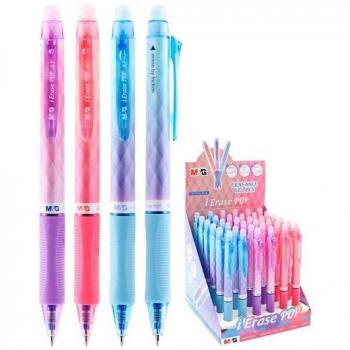 M&G Bolígrafo Gel Borrable Retráctil iErase POP II Expositor de 36 Unidades Colores Surtidos Tinta Azul Punta 0.7mm
