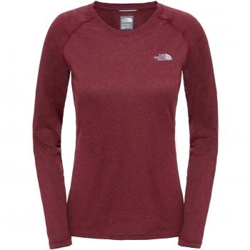 North Face W REAXION AMP L/S CREW - Camiseta manga larga, color morado, talla S