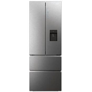 Haier FD 70 Series 7 HFW7720EWMP - Frigorífico con Dispensador de Agua, Puerta Francesa, Cajones Direct Access, WIFI, Motor Inverter,My Zone,Humidity Zone, Total No Frost, 70cm, 2m,479L, Clase E, Inox
