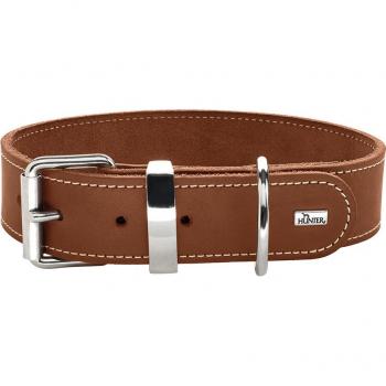 Collar para Perro Hunter Aalborg Special Cognac, hecho de cuero de alta calidad, con un diseño elegante y moderno, resistente al desgaste, disponible en varias tallas para adaptarse a diferentes razas de perros, cierre seguro y ajustable