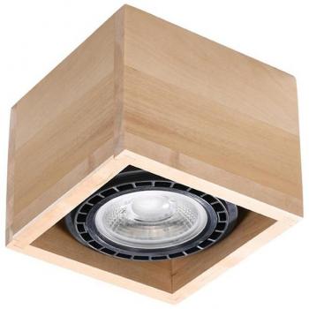 Downlight Quatro Wood GU10 Luminaria de Madera Natural 1 Bombilla LEDBOX