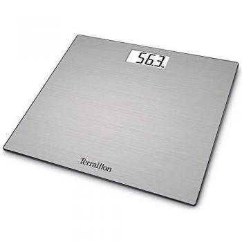 Báscula Digital de Baño Terraillon Inox Touch - Ultra Plana, Pantalla LCD, Capacidad Máxima 180kg, Diseño Elegante